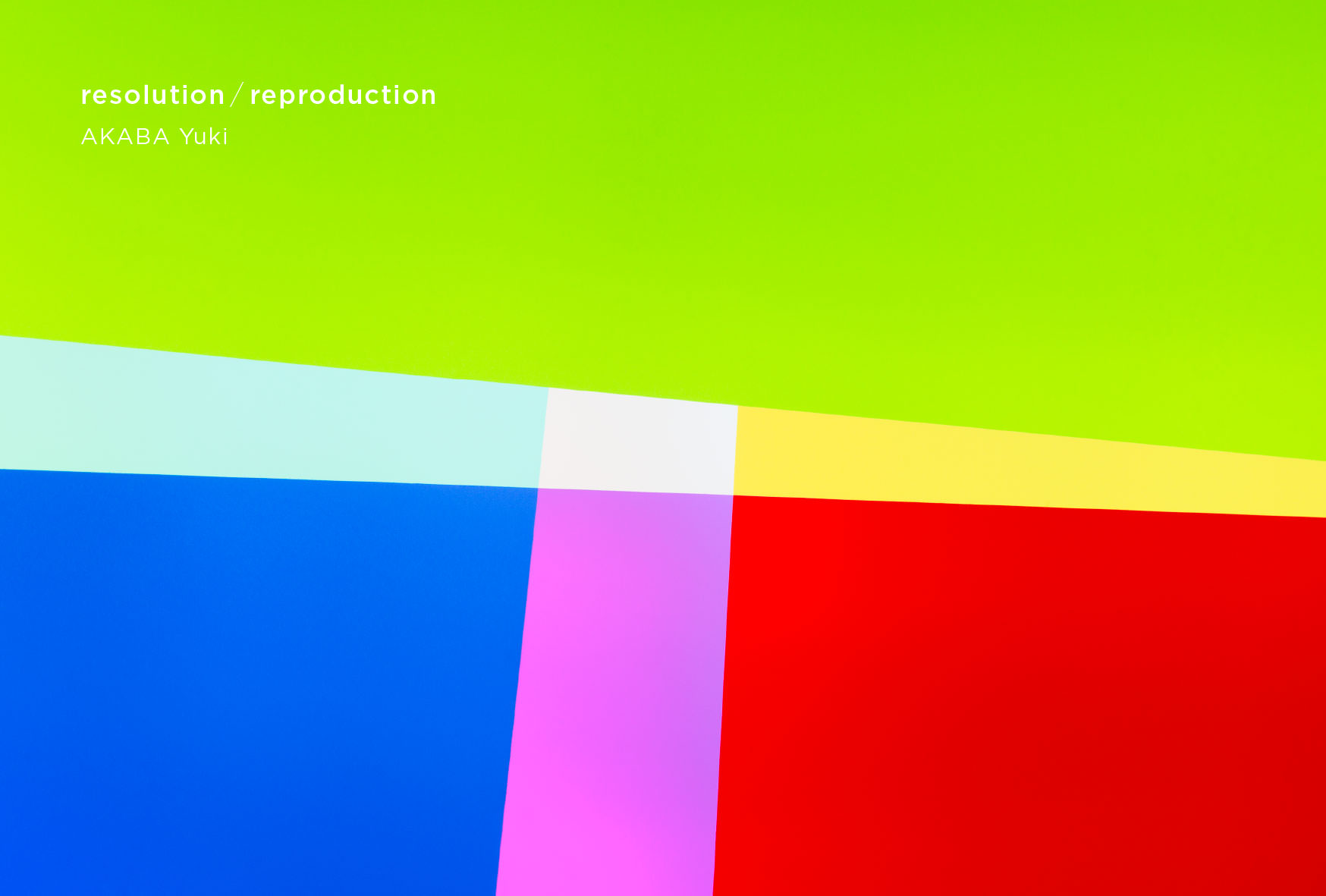 赤羽佑樹「resolution / reproduction」 Akaba Yuki “resolution / reproduction” - tokyo arts gallery